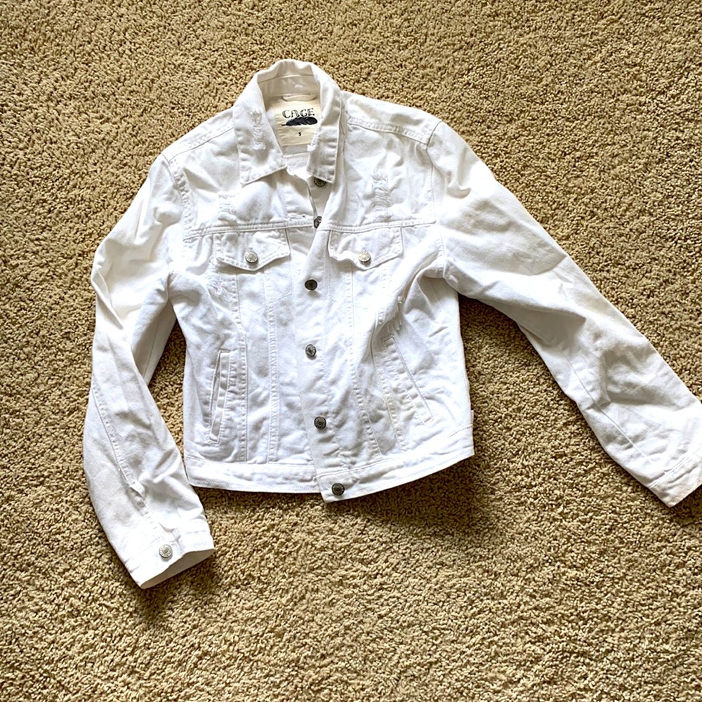 White denim jacket